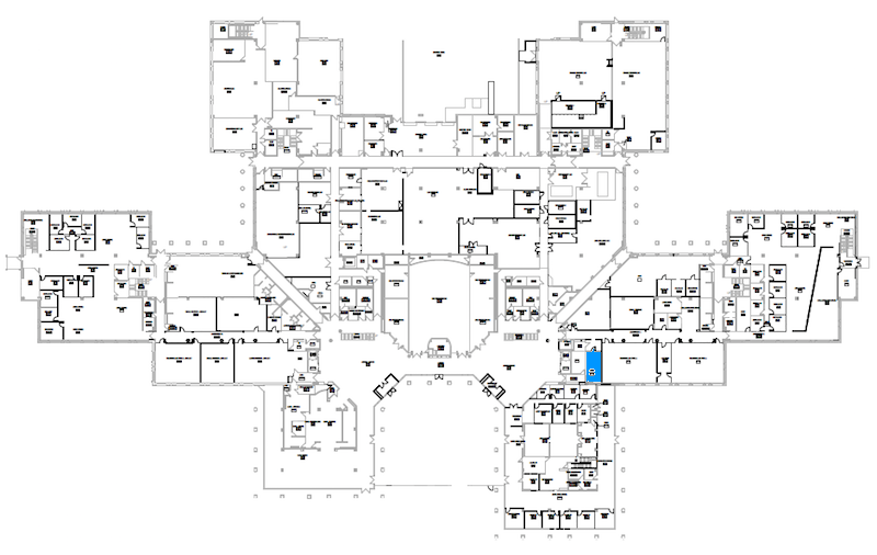 Room S124 location map