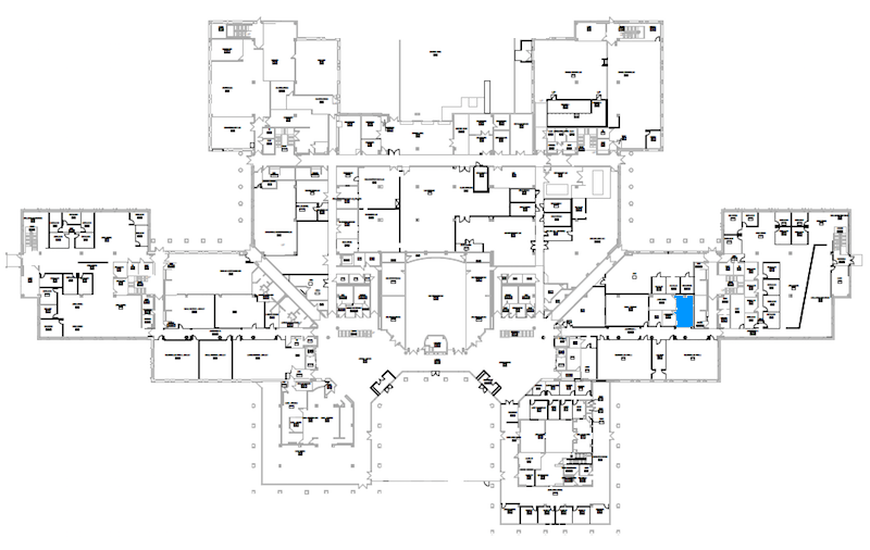 Room S129 location map